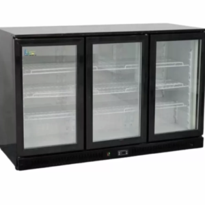 3-Door Back Bar Display Fridge – Commercial Beverage Cooler
