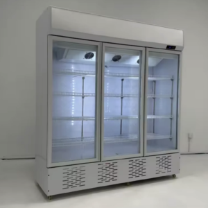 Triple Glass Door Display Fridge – 1100L Commercial Beverage Refrigerator